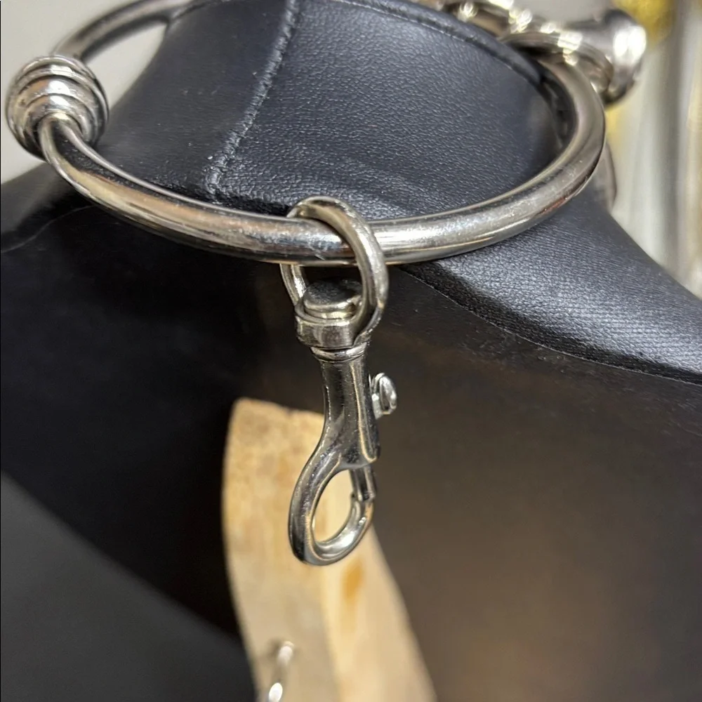 Silver Charm Bracelet Keychain with Charm Accents Purse Charm